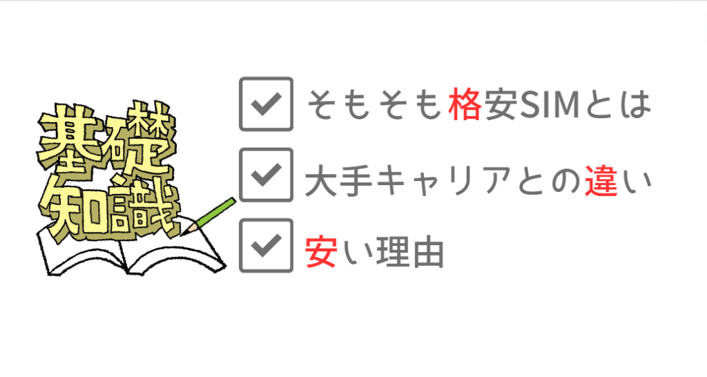 「格安SIMの基礎知識」を表す画像